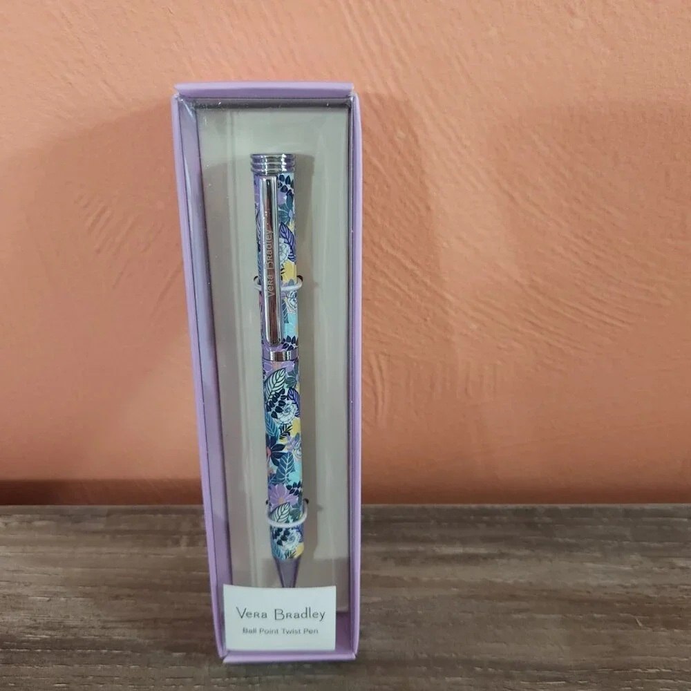 Vera Bradley Non-Dated Planner, Mini Notebook, & Ball Point Pen - Palm Floral